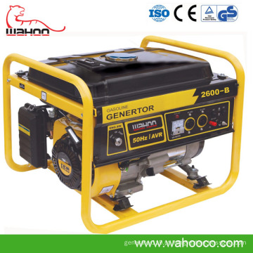 2kw 2.2kw gerador a gasolina com alça e roda (wh2600)